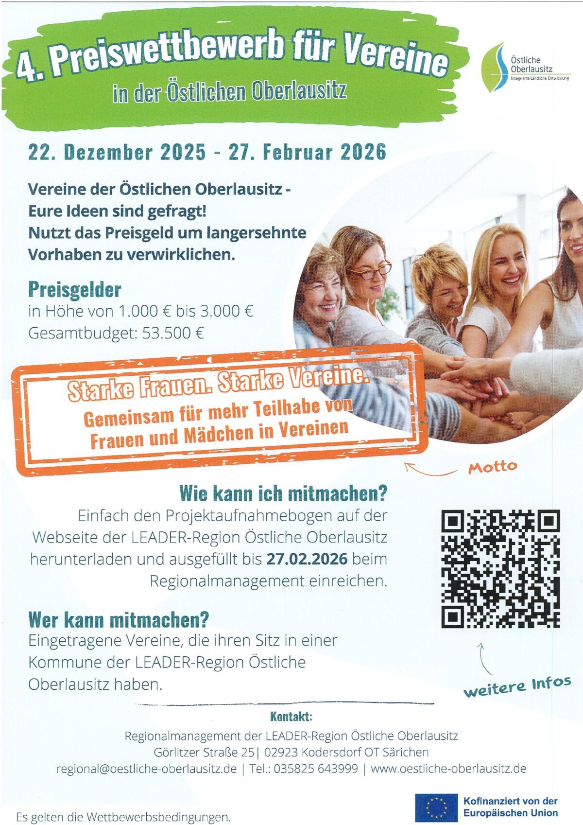 4. Preiswettbewerb für Vereine – Starke Frauen. Starke Vereine