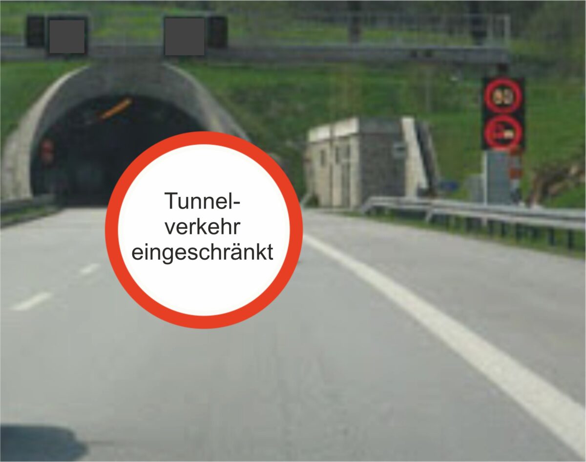 Bekanntgabe Tunnelsperrung