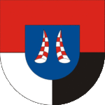 Das Wappen der Gemeinde Kodersdorf besteht aus einem geteilten Schild mit oben rot, unten gespalten mit links schwarz, rechts weiß. In der Mitte befindet sich ein kleineres blaues Schild, in welchem sich zwei aufgerichtete, mit der Spitze nach außen gekehrte, quer- und mit abwechselnden Tinkturen gefüllte Elefantenzähne befinden.